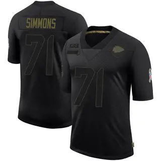 Kansas City Chiefs Youth Josh Simmons Limited 2020 Salute To Service Jersey - Black