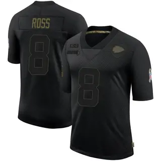 Kansas City Chiefs Youth Justyn Ross Limited 2020 Salute To Service Jersey - Black
