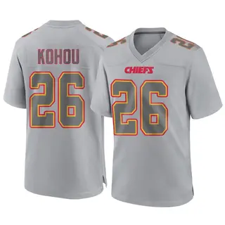 Kansas City Chiefs Youth Kader Kohou Game Atmosphere Fashion Jersey - Gray