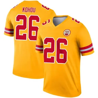 Kansas City Chiefs Youth Kader Kohou Legend Inverted Jersey - Gold