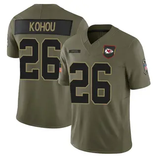 Kansas City Chiefs Youth Kader Kohou Limited 2025 Salute to Service Jersey - Olive