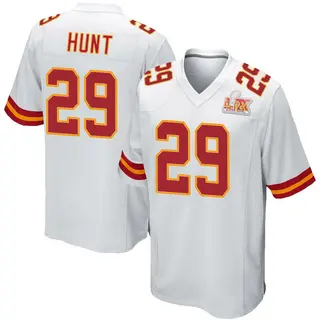 Kansas City Chiefs Youth Kareem Hunt Game Super Bowl LIX Jersey - White