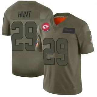 Kansas City Chiefs Youth Kareem Hunt Limited 2019 Salute to Service Jersey - Camo