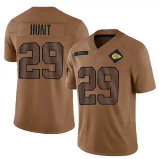 Kansas City Chiefs Youth Kareem Hunt Limited 2023 Salute To Service Jersey - Brown