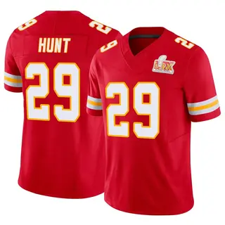 Kansas City Chiefs Youth Kareem Hunt Limited Vapor F.U.S.E. Super Bowl LIX Jersey - Red
