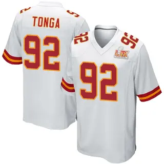Kansas City Chiefs Youth Khyiris Tonga Game Super Bowl LIX Jersey - White