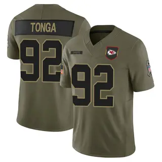 Kansas City Chiefs Youth Khyiris Tonga Limited 2025 Salute to Service Jersey - Olive