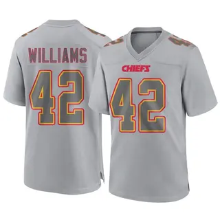 Kansas City Chiefs Youth Major Williams Game Atmosphere Fashion Jersey - Gray