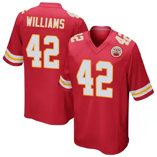 Kansas City Chiefs Youth Major Williams Game Team Color Jersey - Red
