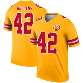 Kansas City Chiefs Youth Major Williams Legend Inverted Jersey - Gold