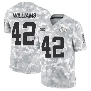 Kansas City Chiefs Youth Major Williams Limited 2024 Salute to Service Jersey - Arctic Camo