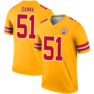 Kansas City Chiefs Youth Mike Danna Legend Inverted Jersey - Gold