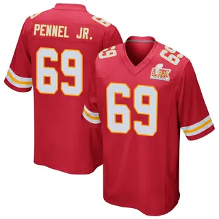 Kansas City Chiefs Youth Mike Pennel Jr. Game Team Color Super Bowl LIX Jersey - Red
