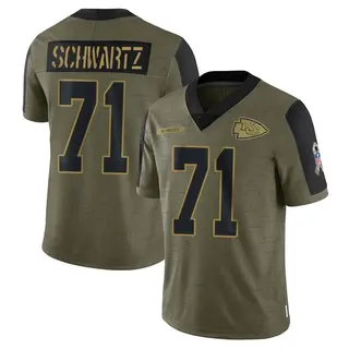 Kansas City Chiefs Youth Mitchell Schwartz Limited 2021 Salute To Service Jersey - Olive