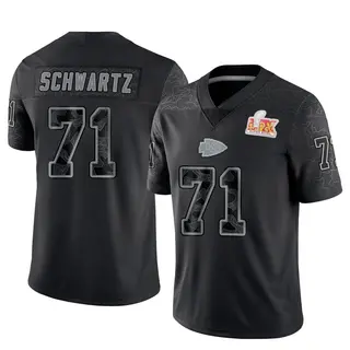 Kansas City Chiefs Youth Mitchell Schwartz Limited Reflective Super Bowl LIX Jersey - Black