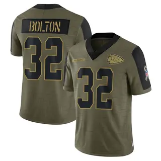 Kansas City Chiefs Youth Nick Bolton Limited 2021 Salute To Service Jersey - Olive