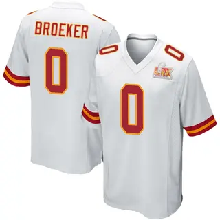 Kansas City Chiefs Youth Nick Broeker Game Super Bowl LIX Jersey - White