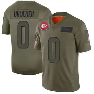 Kansas City Chiefs Youth Nick Broeker Limited 2019 Salute to Service Jersey - Camo