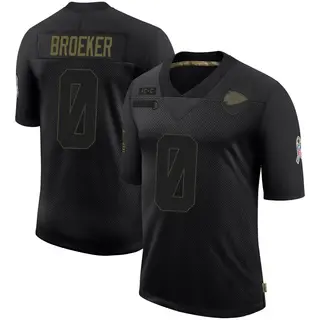 Kansas City Chiefs Youth Nick Broeker Limited 2020 Salute To Service Jersey - Black