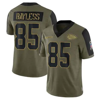 Kansas City Chiefs Youth Omar Bayless Limited 2021 Salute To Service Jersey - Olive