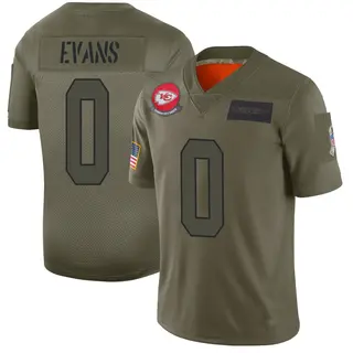 Kansas City Chiefs Youth Omari Evans Limited 2019 Salute to Service Jersey - Camo