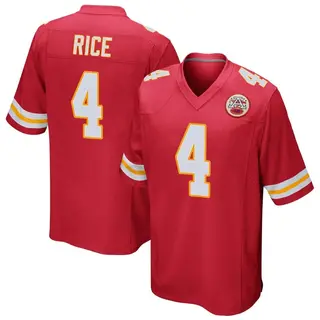 Kansas City Chiefs Youth Rashee Rice Game Team Color Jersey - Red