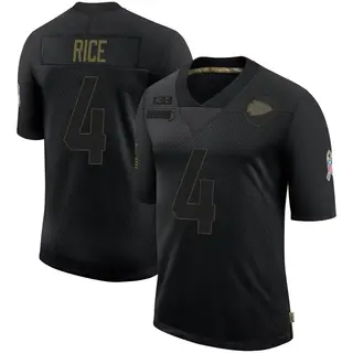 Kansas City Chiefs Youth Rashee Rice Limited 2020 Salute To Service Jersey - Black