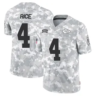 Kansas City Chiefs Youth Rashee Rice Limited 2024 Salute to Service Jersey - Arctic Camo
