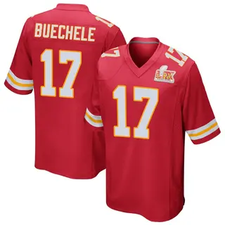 Kansas City Chiefs Youth Shane Buechele Game Team Color Super Bowl LIX Jersey - Red