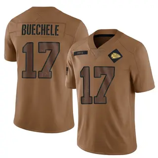 Kansas City Chiefs Youth Shane Buechele Limited 2023 Salute To Service Jersey - Brown