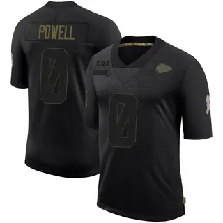 Kansas City Chiefs Youth ShunDerrick Powell Limited 2020 Salute To Service Jersey - Black