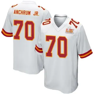 Kansas City Chiefs Youth Tremayne Anchrum Jr. Game Super Bowl LIX Jersey - White