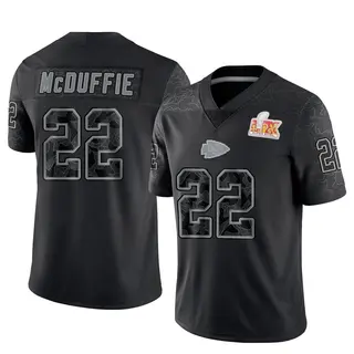 Kansas City Chiefs Youth Trent McDuffie Limited Reflective Super Bowl LIX Jersey - Black