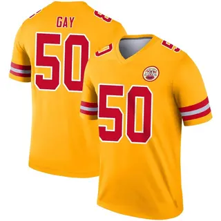 Kansas City Chiefs Youth Willie Gay Legend Inverted Jersey - Gold