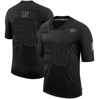 Kansas City Chiefs Youth Willie Gay Limited 2020 Salute To Service Jersey - Black