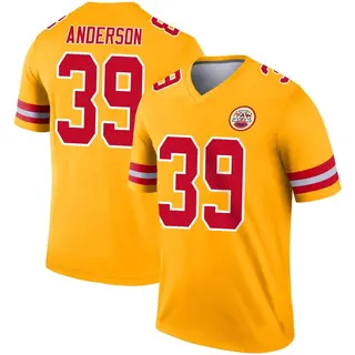 Kansas City Chiefs Youth Zayne Anderson Legend Inverted Jersey - Gold